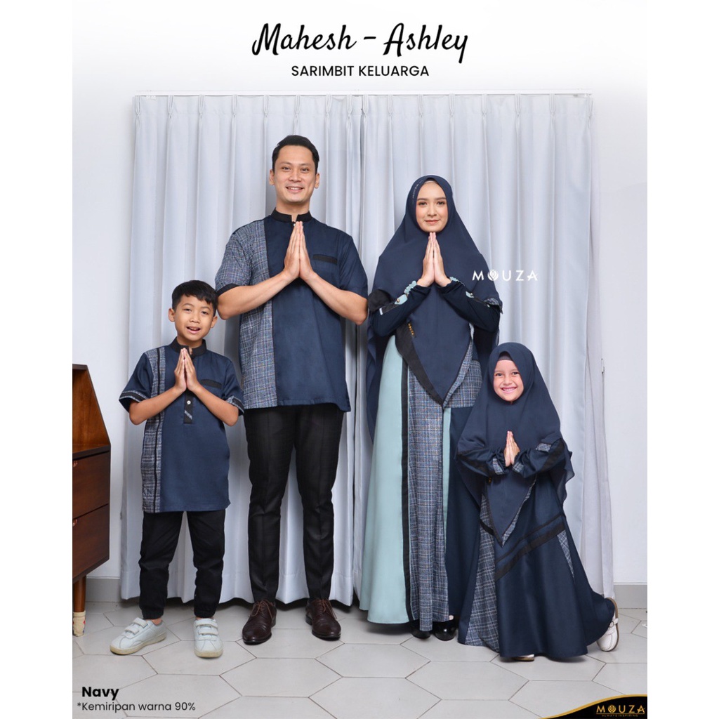 [DF] Gamis set Ashley by Mouza Indonesia Fashion Muslim / Sarimbit Lebaran / Baju Keluarga / Sarimbi