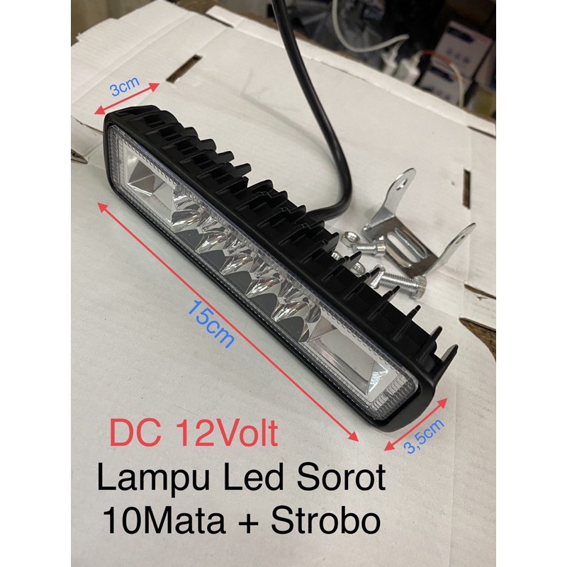 Lampu Tembak 10 Led + Senja Kedip DC 12Volt Lampu Sorot Motor Mobil Variasi Lampu Led