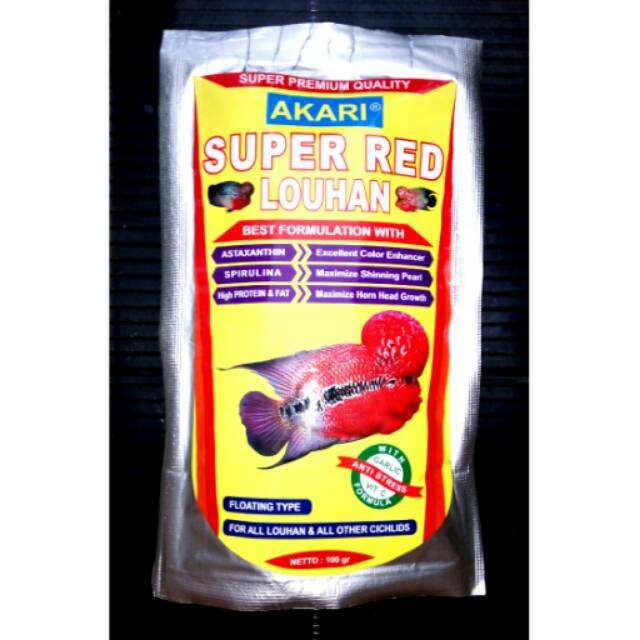 

Pellet/Pakan Ikan Akari Super Red Louhan
