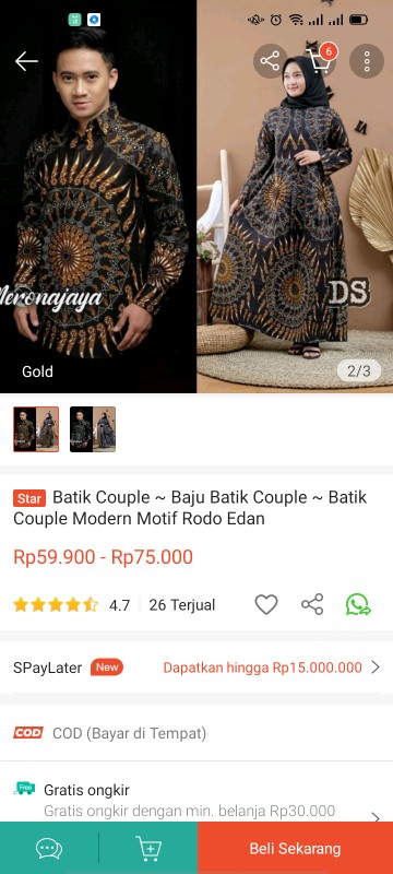 Batik Couple ~ Baju Batik Couple ~ Batik Couple Modern Motif Rodo Edan