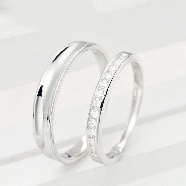 Cincin Couple Cincin Silver 925 Cincin Nikah Asli Cincin Hitam Cincin Perak Murni Cincin RJ196 Perak