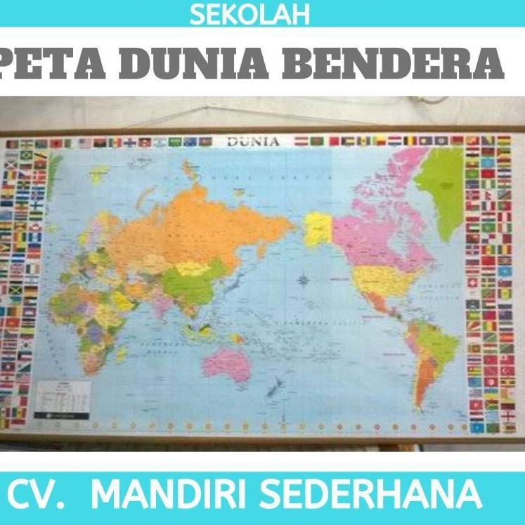 [PRODUK ERHWT] Peta dunia ( ) Peta dunia edisi Gantung / Peta dunia ukuran sedang, besar & kecil / 8