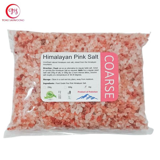 

Promo Awal tahun Garam Himalaya Kasar 1 kg - Kristal Rock Himalayan Salt / Himsalt - Coarse Big Sale