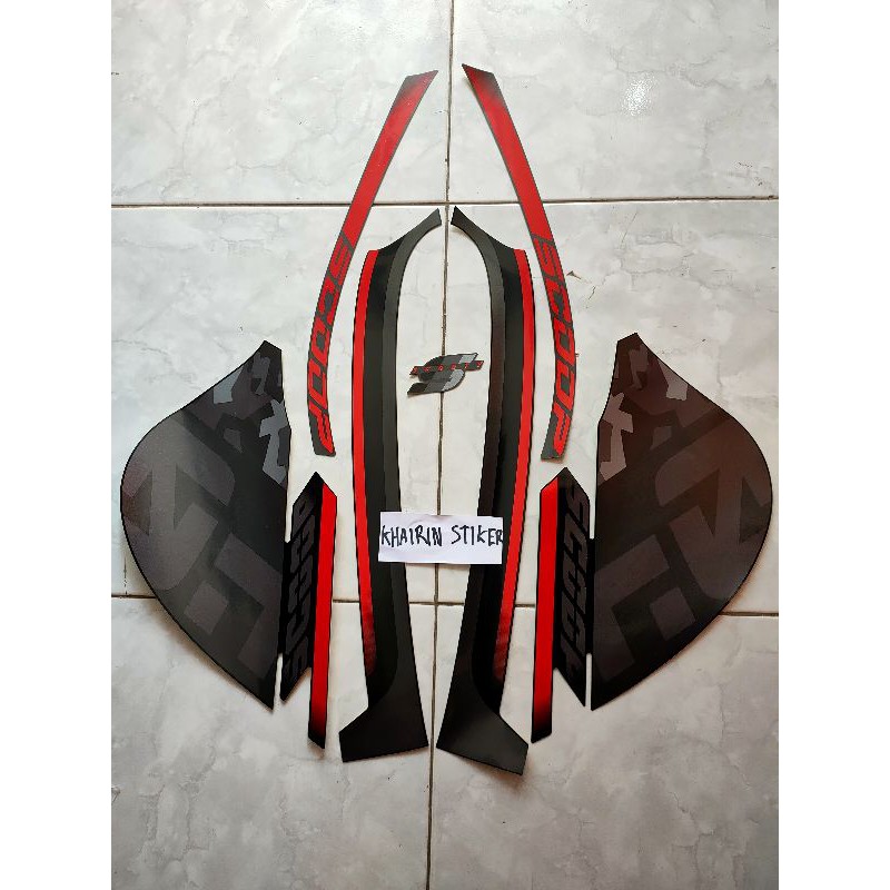 striping stiker Scoopy sporty 2021 hitam ful original