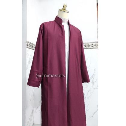 [PRODUK FTYZI] Jubah luar/luaran gamis premium - Jubah belah merk Umima - katun - ala Habaib AZ0