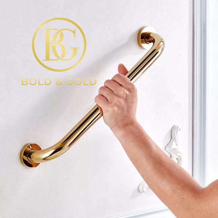 Pegangan Kamar Mandi - Diskhandle Kamar Mandi / Pegangan Kamar Mandi Gold 40Cm