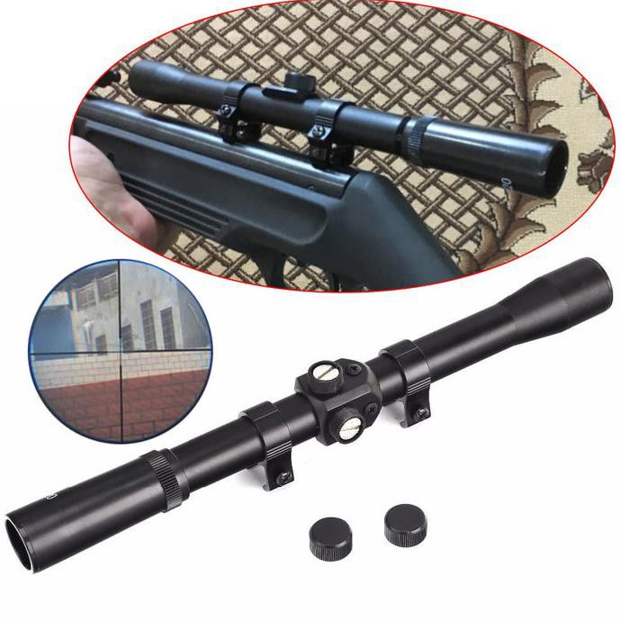 Teleskop Bushnell 4x20 scope senapan angin dcobra airsoft bahan metal
