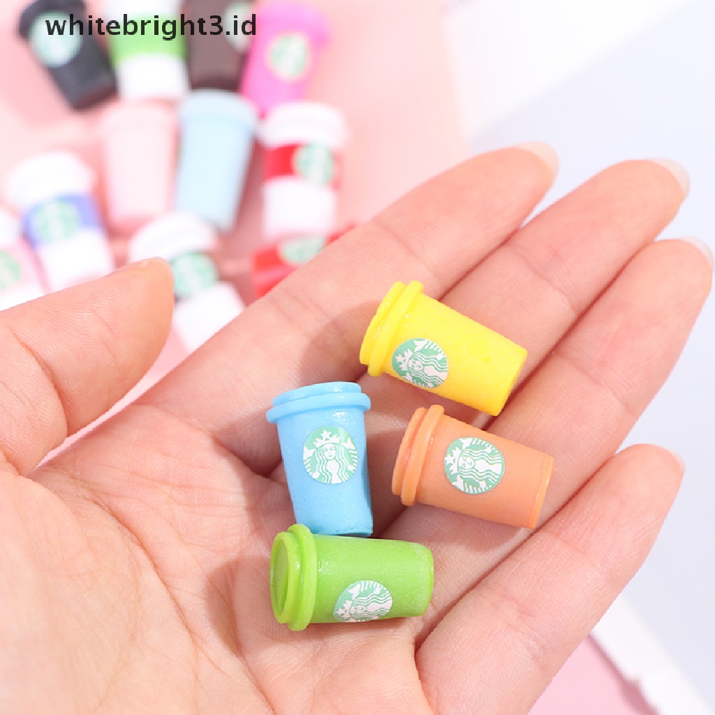 {whitebright3.id} 3Pcs 1:12 Dollhouse Miniature Coffee Drinks Cup Model Dolls Kitchen Food Toy ,