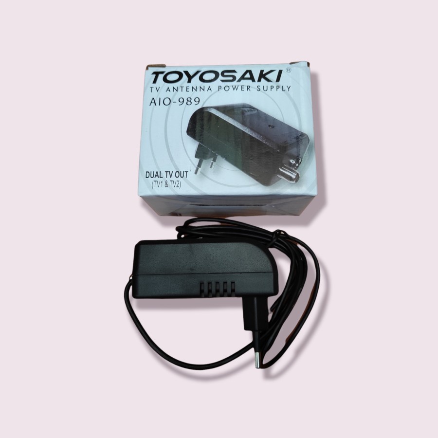 ADAPTOR ANTENA TV POWER SUPPLY ANTENA TV TOYOSAKI AIO-989 BOSTER TV POWER SUPPLY TV DIGITAL