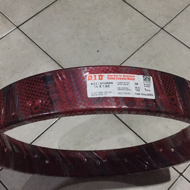 VELG DID HITAM RING 14 UKURAN 160