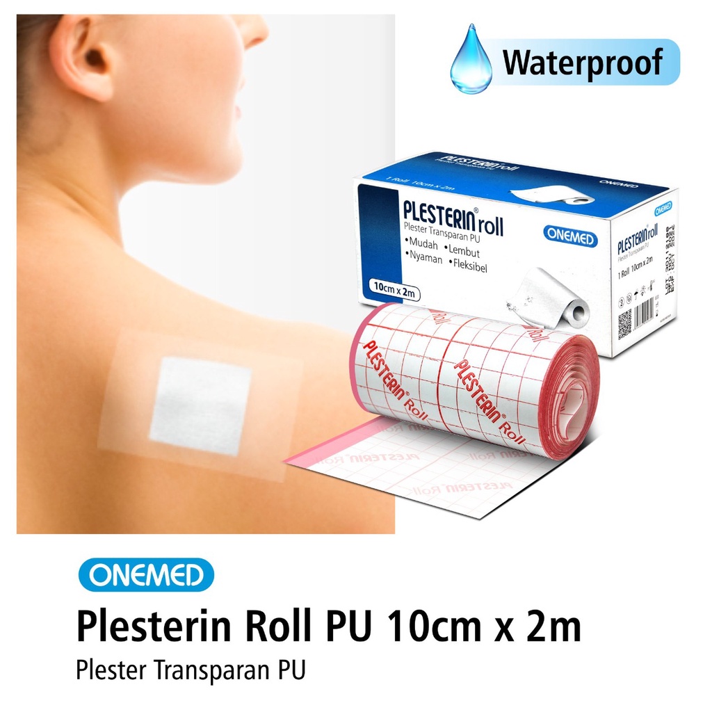 Plesterin Roll PU 10cm x 2m Plester Luka Onemed