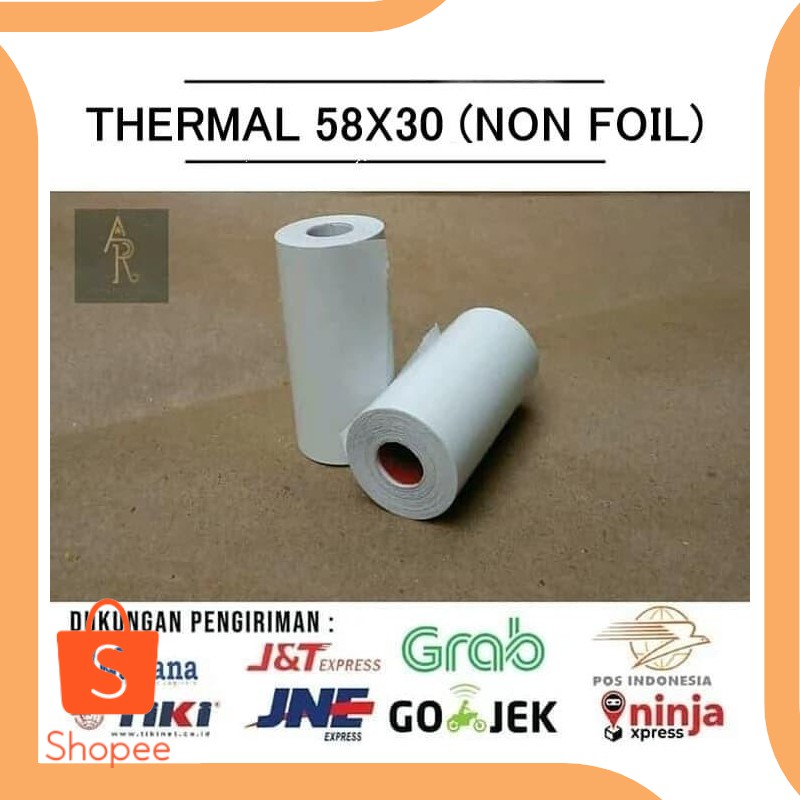 

Promo accessories Kertas Thermal 50 Roll Untuk Printer Ukuran 57 x 30 mm 19D Murah