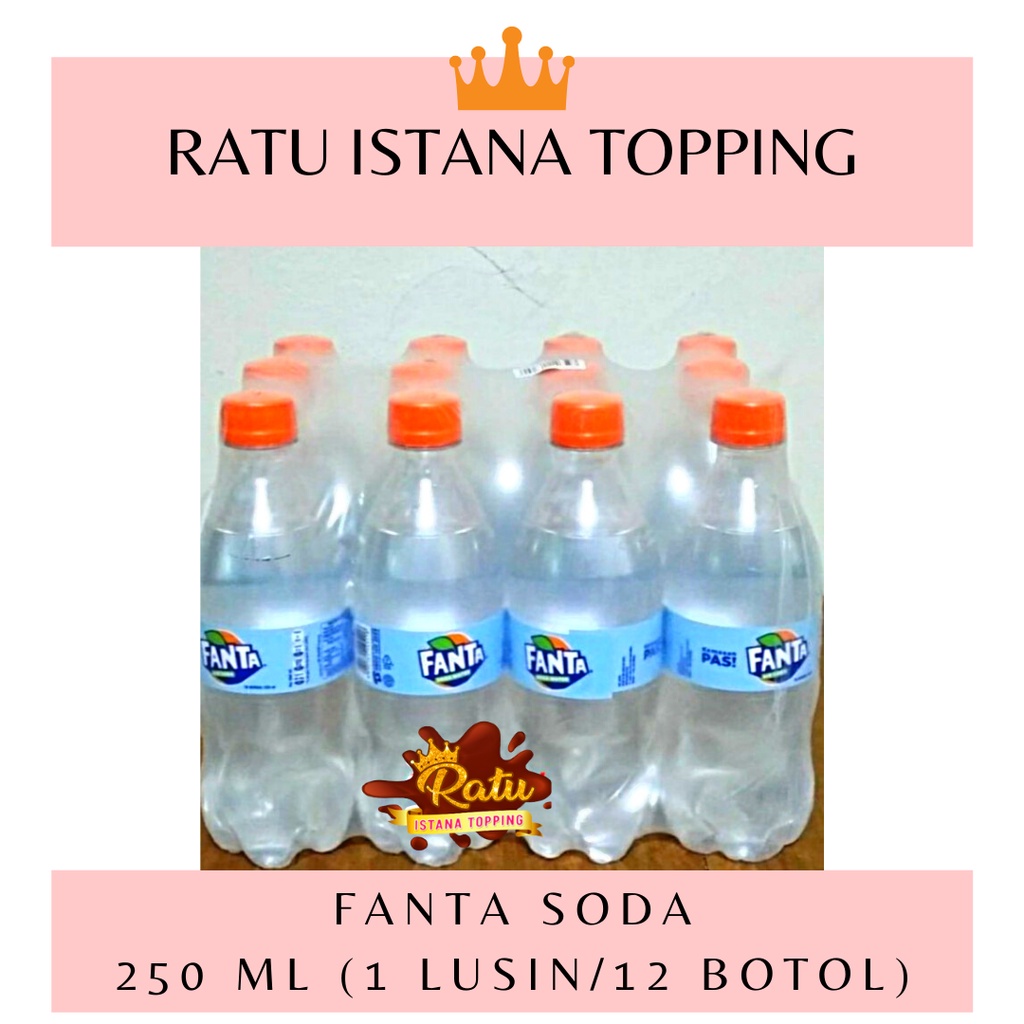 SODA FANTA 250 ML SODA MOJITO MINUMAN SPARKLING SODA PUTIH 1 LUSIN ISI 12 BOTOL