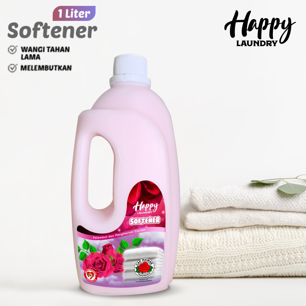 HAPPY LAUNDRY PAKET HEMAT Pasti Wangi Softener, Detergen, Pewangi Pelembut dan Pelicin Pakaian