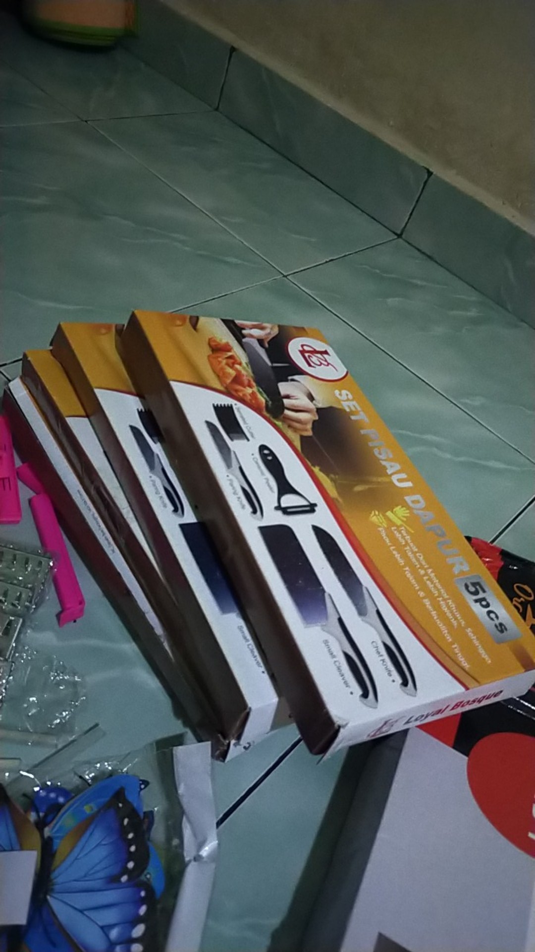 Pisau Batu Maifan Tajam Set 5in1 Set Dapur Lengkap Plus Kupasan Homewallpapershop