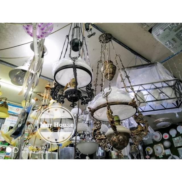 lampu gantung kerek jawa betawi ukuran 18/ 28 / 35 lampu gantung kuno