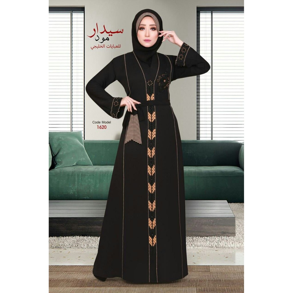 Baju  Muslim Abaya  Bordir  Gamis Maxi Dress Arab Saudi 