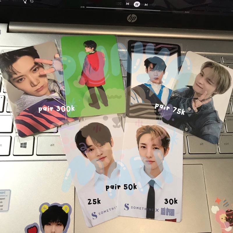 ten smcu smtown ver + ar jaehyun concept sticker jewel, uc doyoung + selca yangyan universe nct 127 