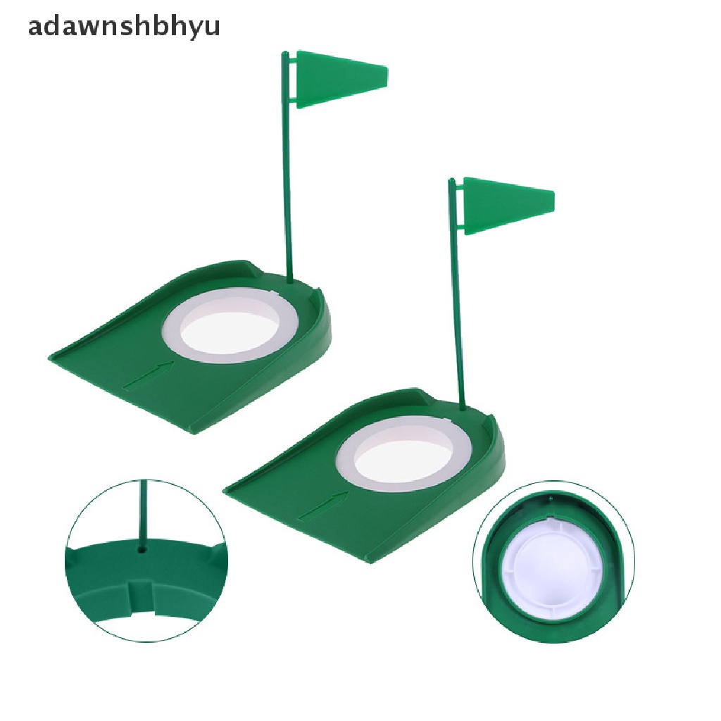 Adawnshbhyu Golf Putter Green Indoor Golf Putting Trainer Dengan Alat Bantu Latihan Bendera Lubang Rumah