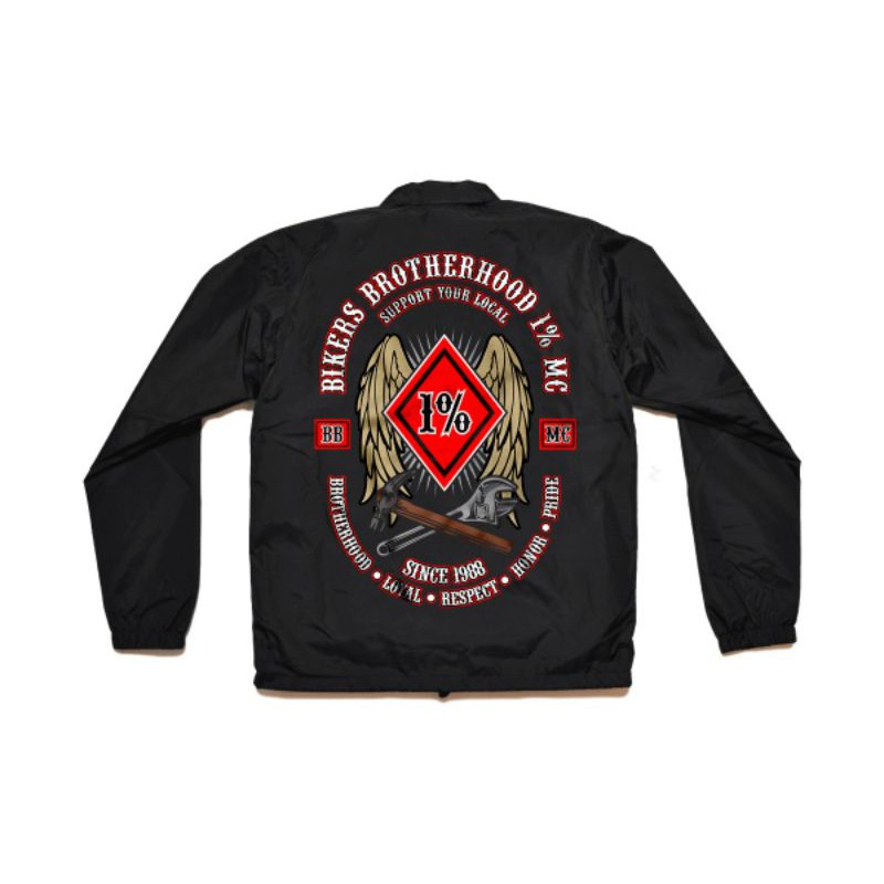 JACKET COACH ( WINDBREAKER ) BIKERS BROTHERHOOD 1% MC INDONESIA