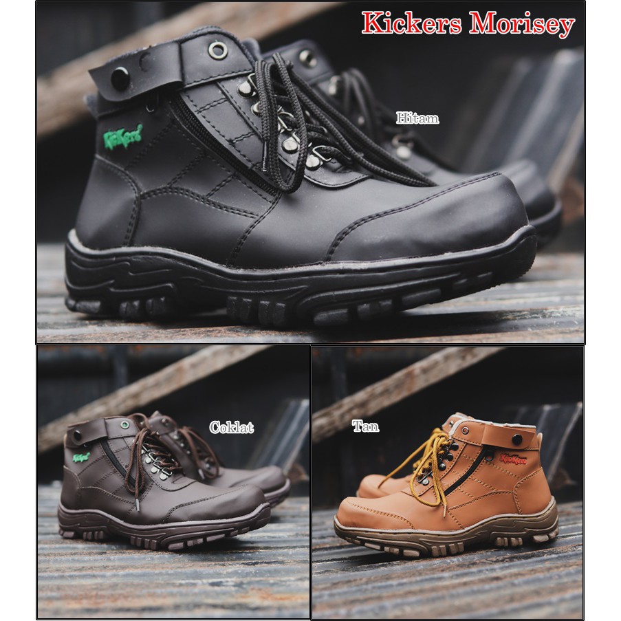 MS SHOP - Sepatu Pria Boot Kickers Morisey Boots Safety Hiking Bots Gunung Outdoor Tracking