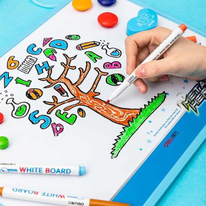 

TULIS-ALAT- DELI 8 COLOR WHITEBOARD MARKER GRAFFITI DRAWING EASY TO ERASE S504 -ALAT-TULIS.