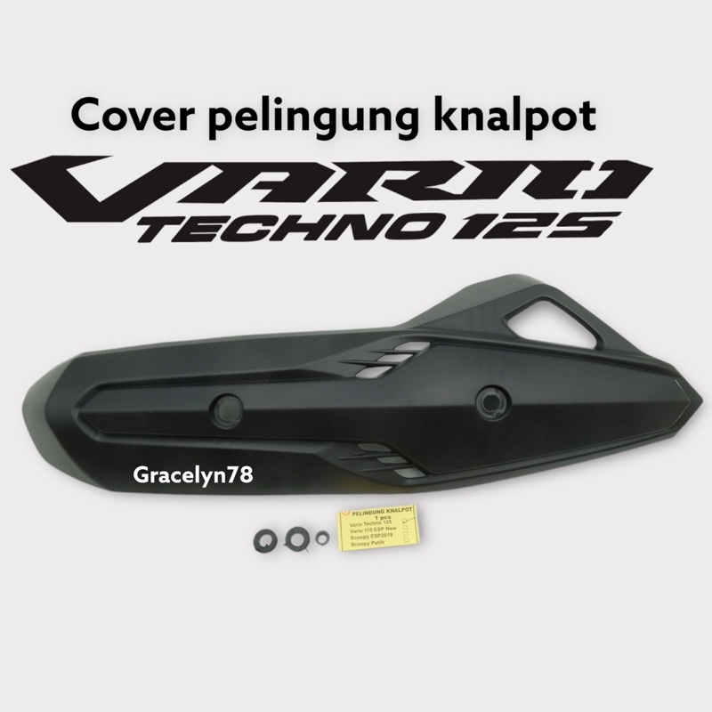 cover knalpot vario techno 125 tutup knalpot vario techno 125 anti pecah pnp