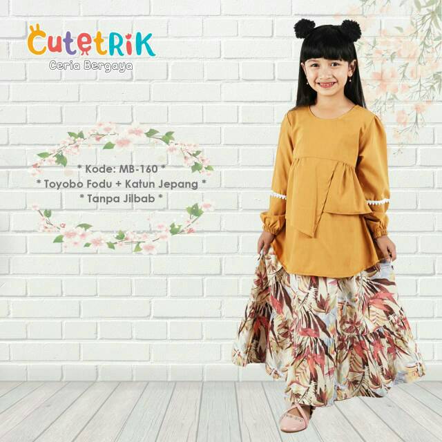 Baju anak muslim setelan rok cutetrik