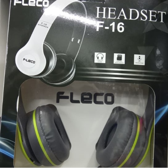 Headset Bluetooth Fleco f-16 bisa pakai memory radio FM