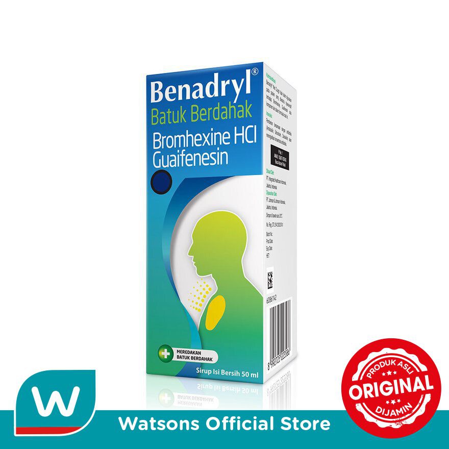 Benadryl Sirup Obat Batuk Berdahak 50ml