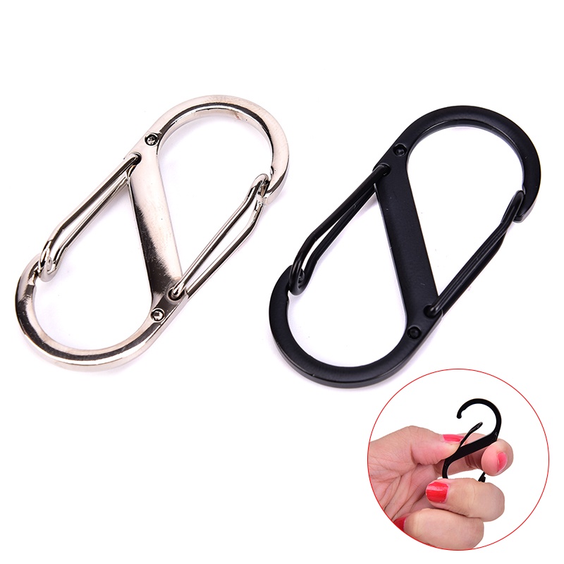(LUCKID) 1pc Carabiner Multifungsi Bentuk S Bahan Stainless Steel Untuk Outdoor