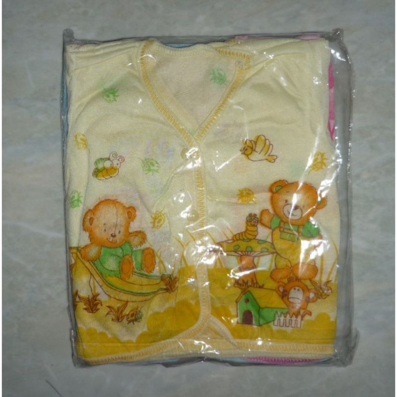 6 PCS Baju Lengan Panjang Bayi SA Sablon Warna