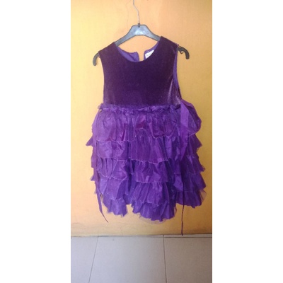 Preloved gaun anak ungu cantik