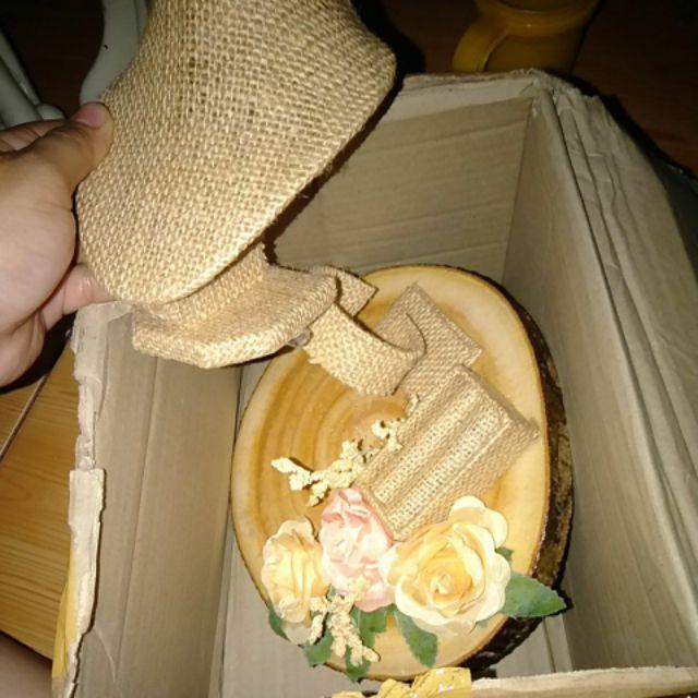 Tempat Perhiasan Kalung Gelang Cincin Goni Ring Bearer Seserahan