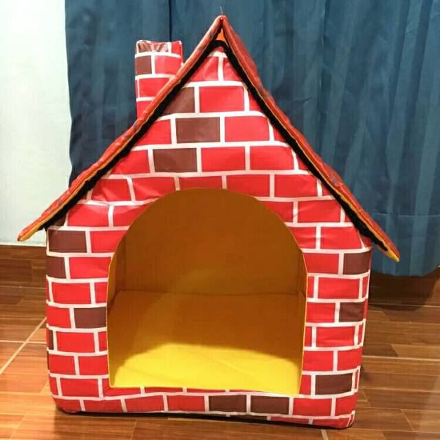 Dog/Cat House Brick (Rumah/Kandang Anjing/Kucing Motif Brick/Bata Susun)