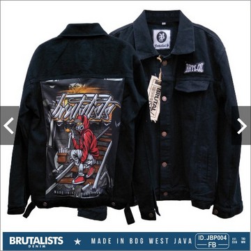 JACKET JEANS DENIM BRUTALIST VANDALISME - JAKET LEVIS PRINTING UNTUK PRIA WANITA (UNISEX) / COUPLE