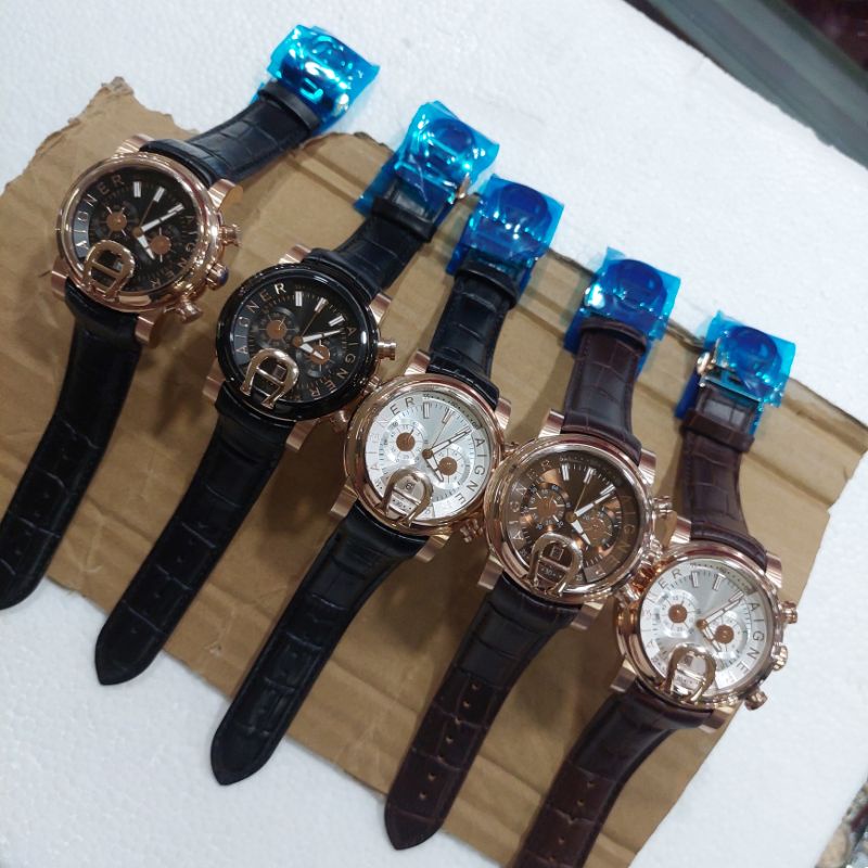 Jual Jam Tangan Pria Aigner Bari A37500 Original Chronograph Aktif