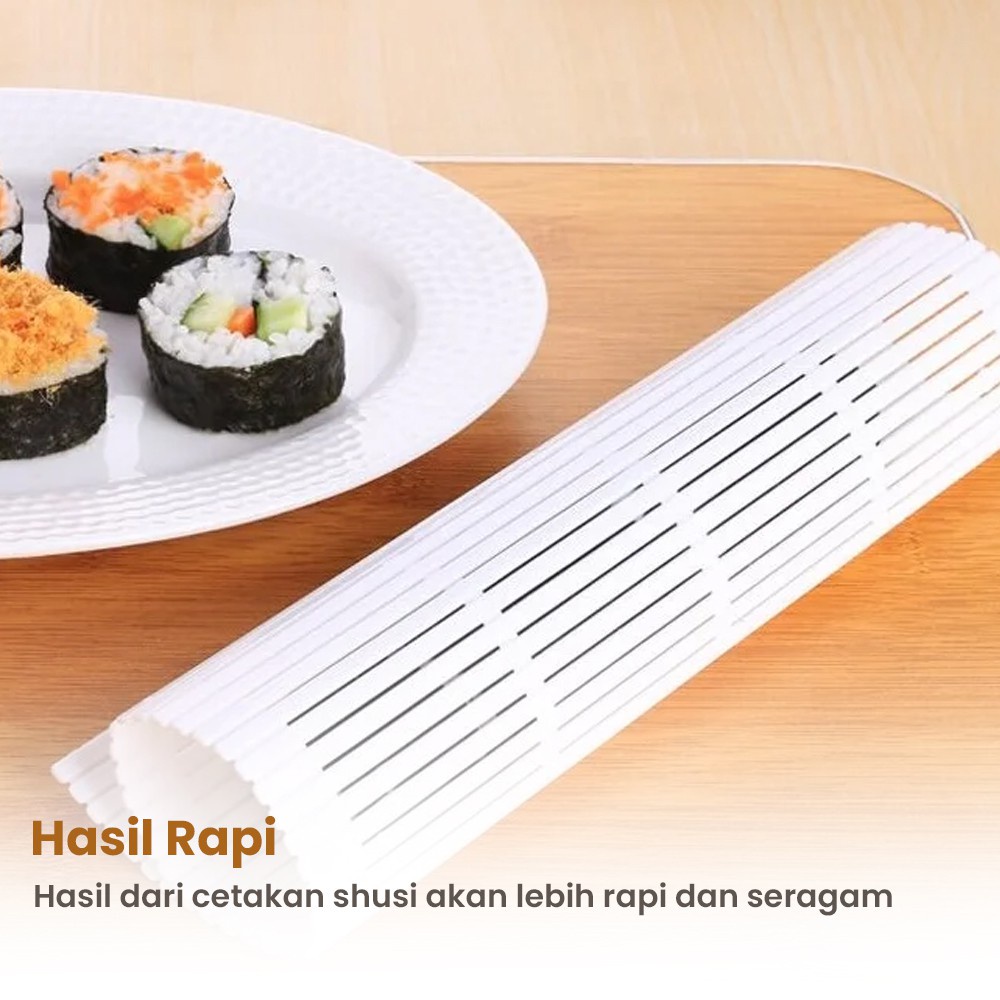 SUSHI ROLL MAKER / Cetakan Gulungan Sushi Roll Maker Sushi Roller Alat Pembuat Sushi Tikar Bamb ORiI