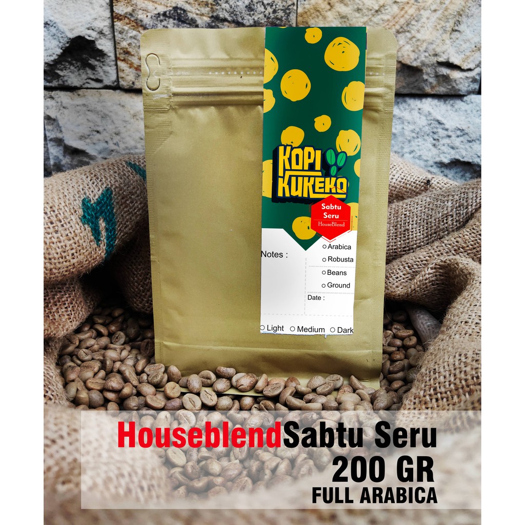 

KOPI HouseBlend SABTU SERU I KOPI BUBUK / KOPI BIJI 200 GR
