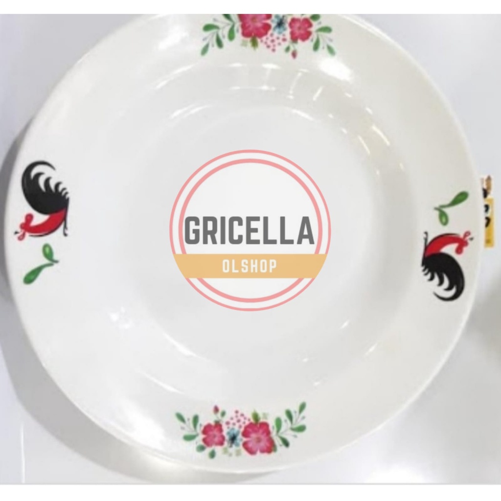 PIRING MAKAN MELAMIN PUTIH / PIRING KANTIN SEKOLAHAN / PIRING MELAMIN PUTIH