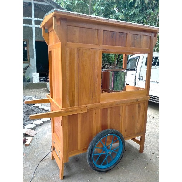 gerobak usaha bahan kayu murah#gerobak nasi goreng #gerobak keliling#gerobak Lamongan #gerobak bakso