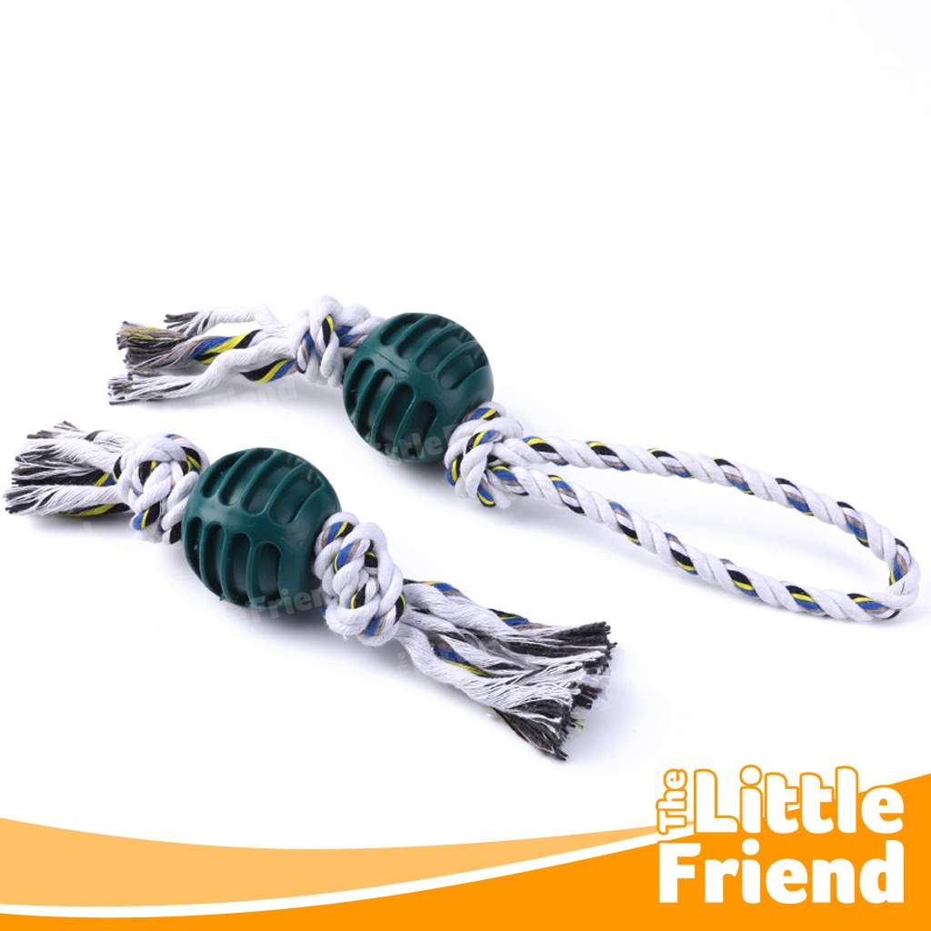 Mainan Tali Gigitan Karet Anjing 2 in 1 Chew Rubber Rope Knot Dog Toy