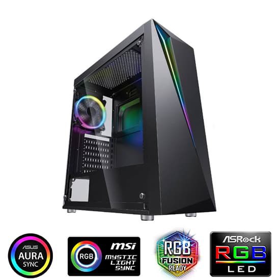 Casing Gaming Enlight Flash RGB Sync ( w/ 1 Buah 12Cm RGB Fan)