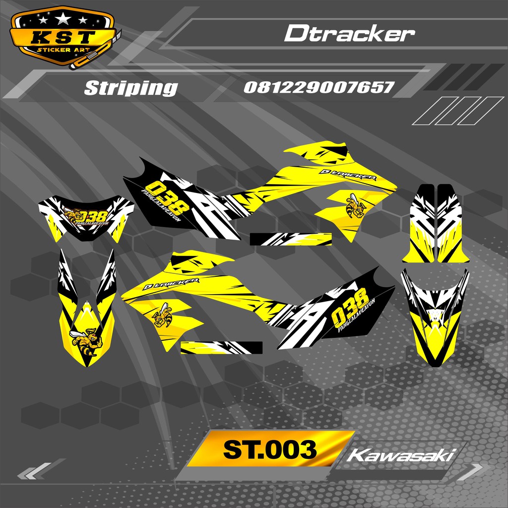 Striping Dtracker - Sticker Striping Kawasaki Dtracker. ST 003