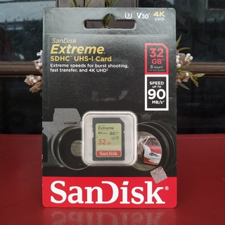 COD [32GB] Memori Kamera SanDisk Extreme SD Card 32GB SDHC UHS-I 4K U3 up to 90Mbps