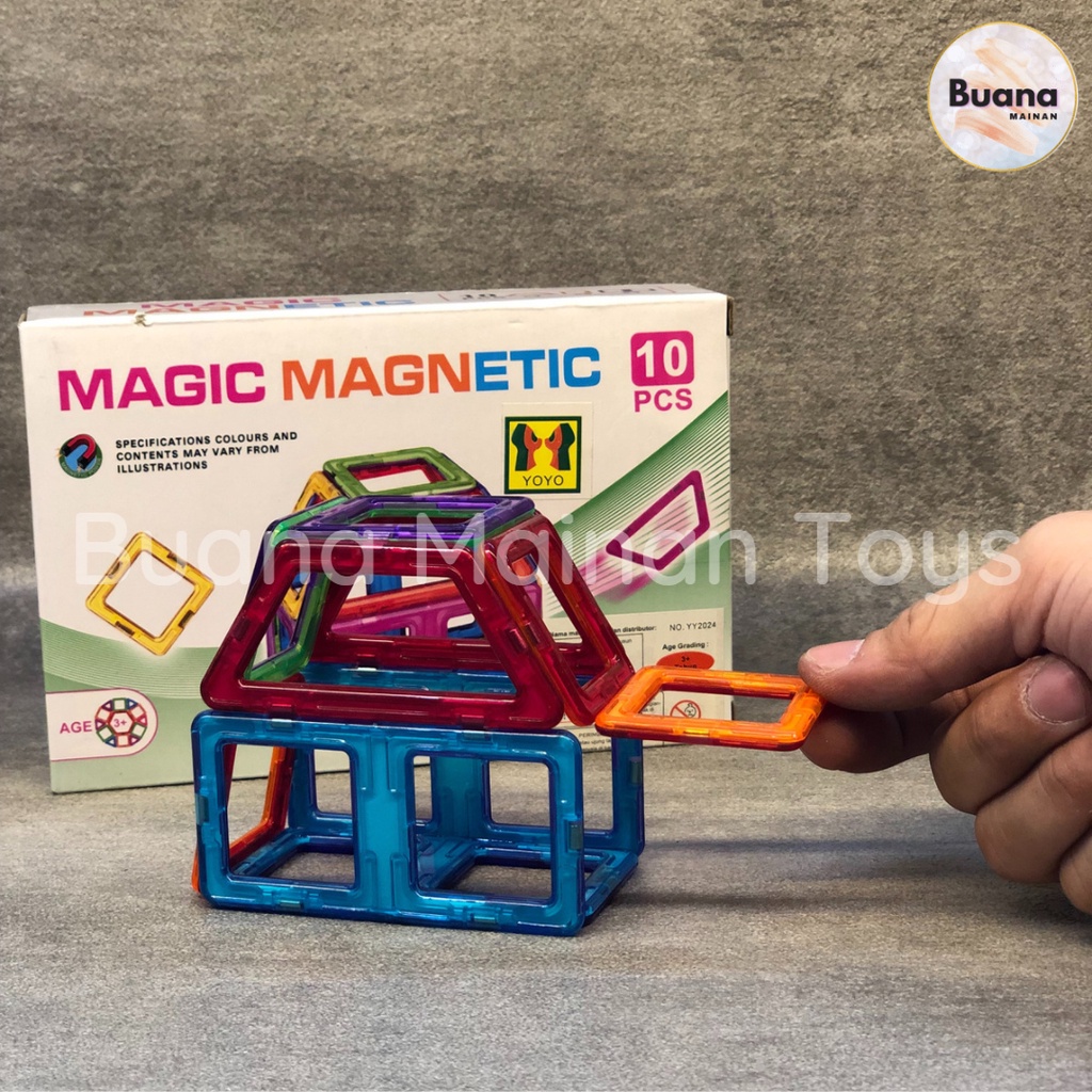 MAGIC MAGNETIC MAINAN EDUKASI ANAK KREASI KREATIF TOY BELAJAR BENTUK