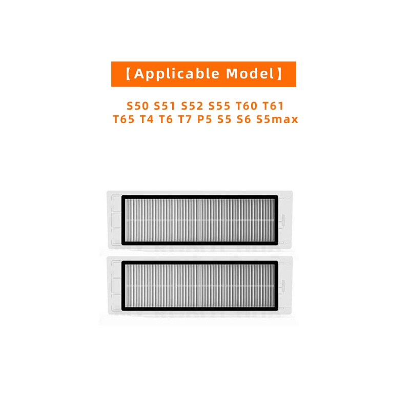 Cocok untuk Robot Penyapu Roborock S50 S51 S52 S55 T60 T61 T65 T4 T6 T7 P5 S5 S6 S5max Robot Penyapu Aksesoris Filter Roborock Mesin Penyapu Filter Aksesoris