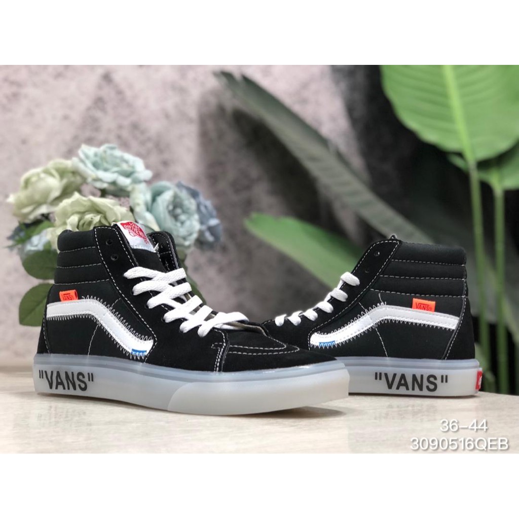 off white high top vans