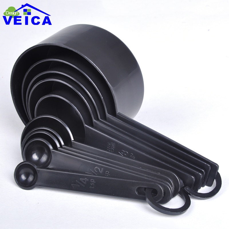 VEICA Sendok Takar Ukur Cup Measuring Spoon 10 PCS 16799 HITAM