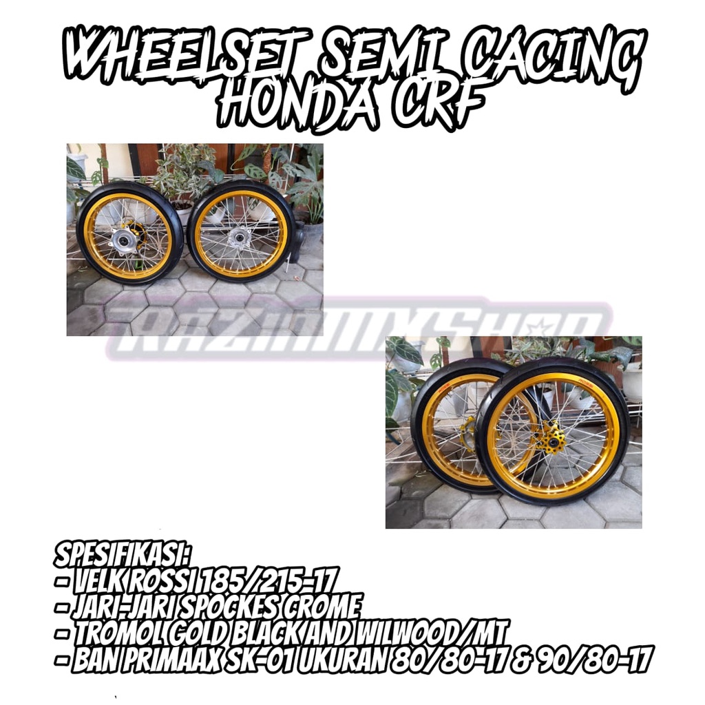 PELEK VELG PELK WHEELSET SEMI CACING HONDA CRF